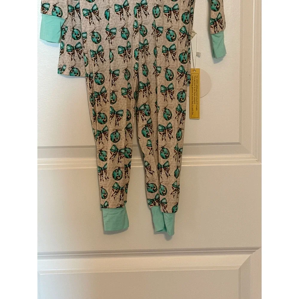 Gigi's‎ Closet Toddler Girls 3T Pajamas Long Sleeve Pants Set Ornaments Bows